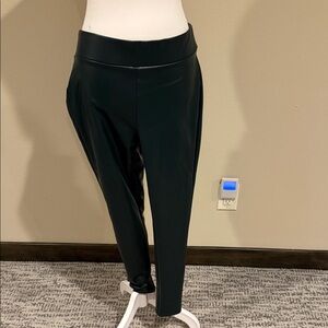Women's Green Like leather  skinny Pants